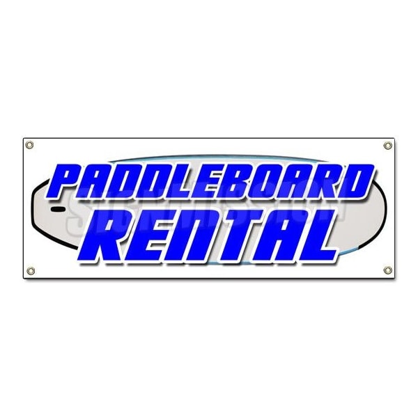 PADDLE BOARD RENTAL BANNER SIGN paddleboard stand up rent sales boats